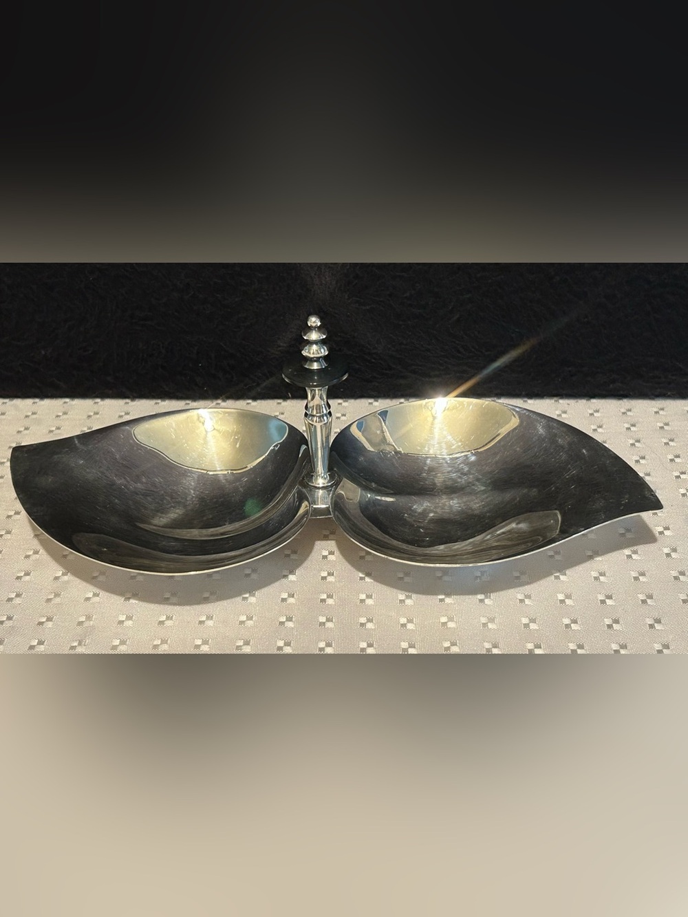 F.B. Rodgers Silver Co 2 Leaf Candy Dish